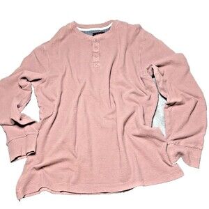 Alesbury NWOT mens mauve henley long sleeve premium shirt XL cabincore Y2K $44